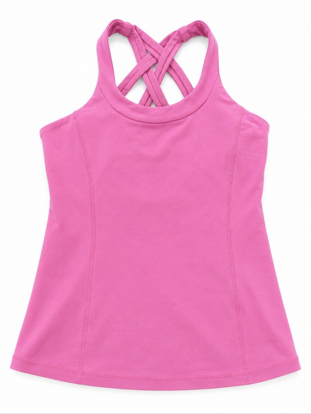 Lululemon Scoop Neck Crisscross Back Tank Top Pink Size 8